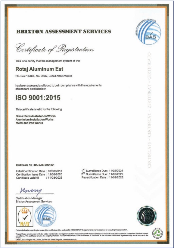 ISO CERTIFICATE